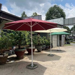 Dù đứng tâm tròn 3m tay quay che nắng mưa ngoài trời