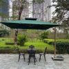 Dù lệch tâm vuông 3m xoay 360 độ màu xanh