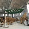 Dù lệch tâm vuông 2m5 xoay 360 độ màu xanh