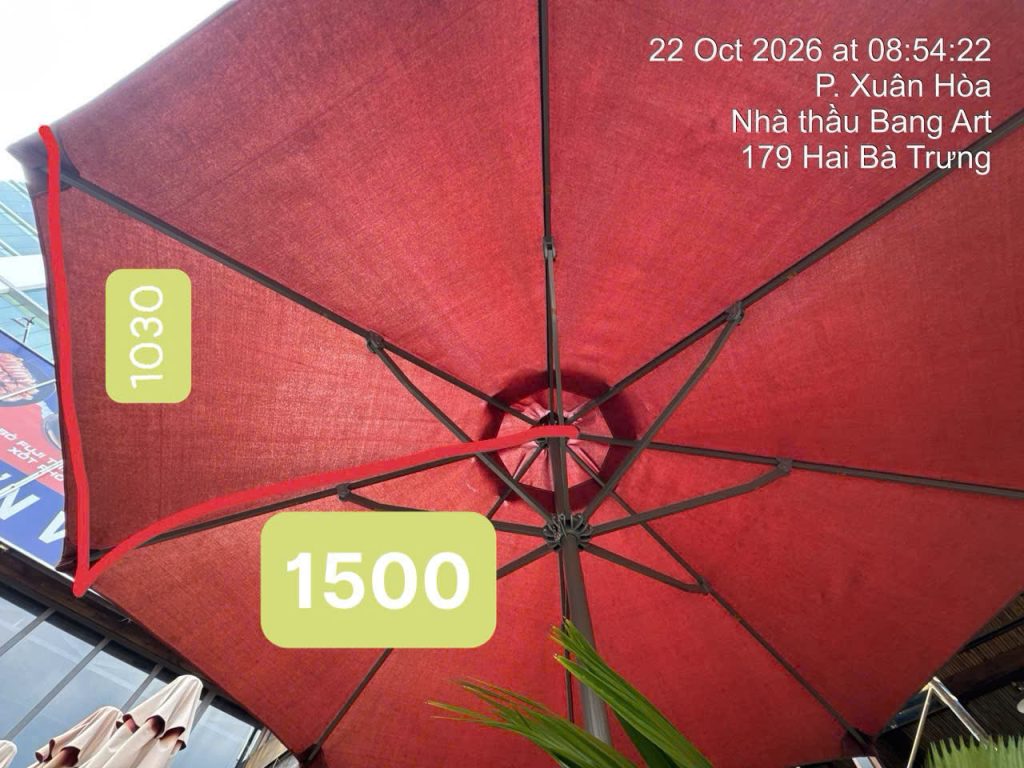 Cách đo kích thước để thay bạt áo dù chính tâm